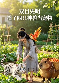 双目失明，捡了四只神兽当宠物